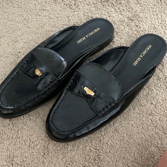 Veronica Beard Glossy Black Loafers for Men - Picture 1 of 7